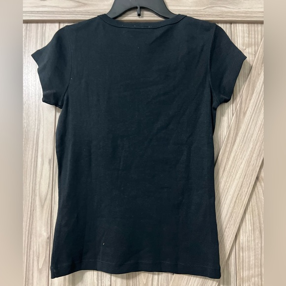 Black Cotton Short Sleeve Tee by St. John’s Bay SZ M - Picture 3 of 6